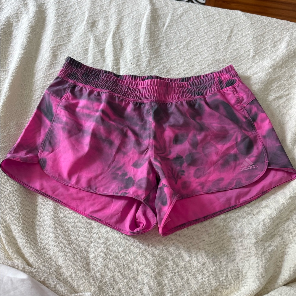 adidas Pink Tie-Dye Athletic Shorts
